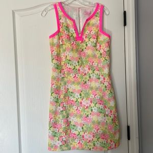 NWOT Lilly Pulitzer Percy Floral Sunbonnet Eyelet Lace Shift Dress size 4